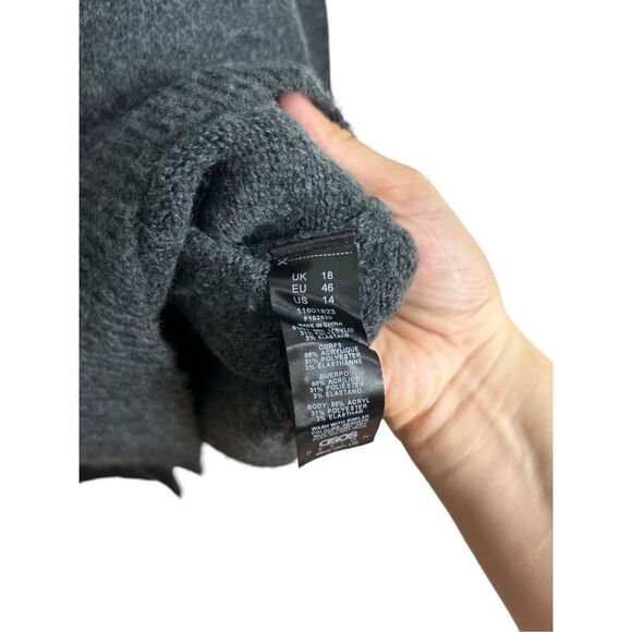 ASOS Design Curve Grey Cardigan Size 14 - Picture 4 of 4